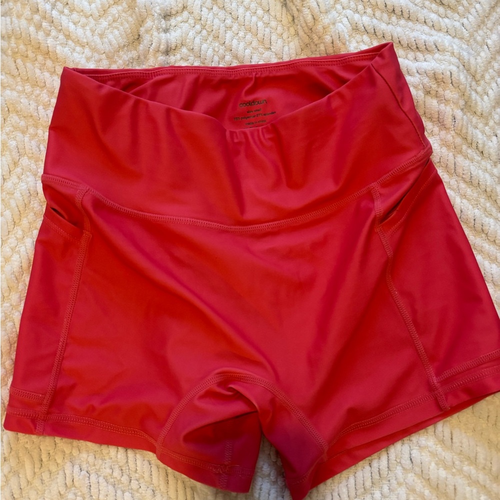 Women's Athletic Shorts in Red